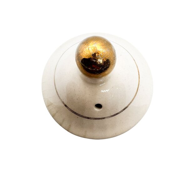 Vintage Heatmaster Ceramic Teapot 6-Cup Blue Floral Gold Accents Made In England - Picture 7 of 9